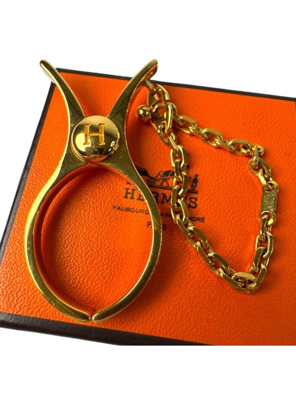 Hermes Phil Glove Holder Gold Charm Gloves